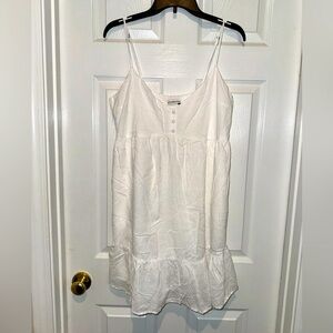 Abercrombie & Fitch white cotton sundress. Size L